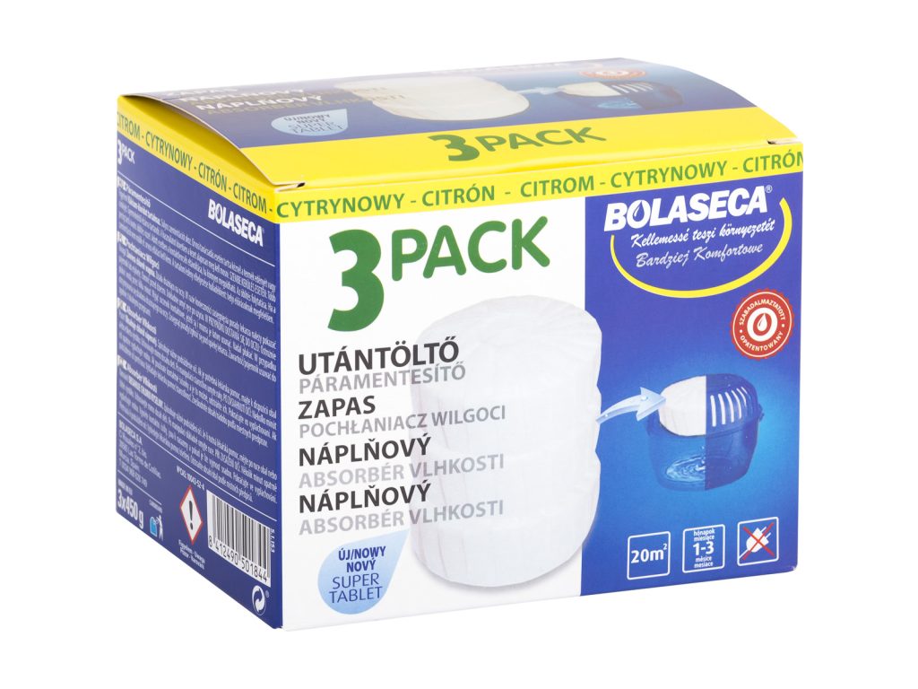 BOLASECA UTÁNTÖLTŐ TABLETTA CITROM (3X450G) 1DB