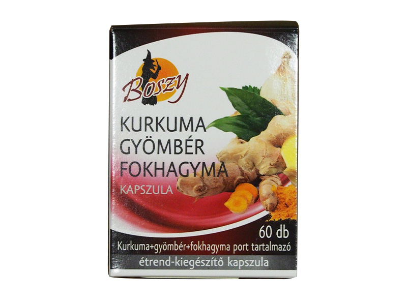 BOSZY KURKUMA GYÖMBÉR FOKHAGYMA KAPSZULA 60DB