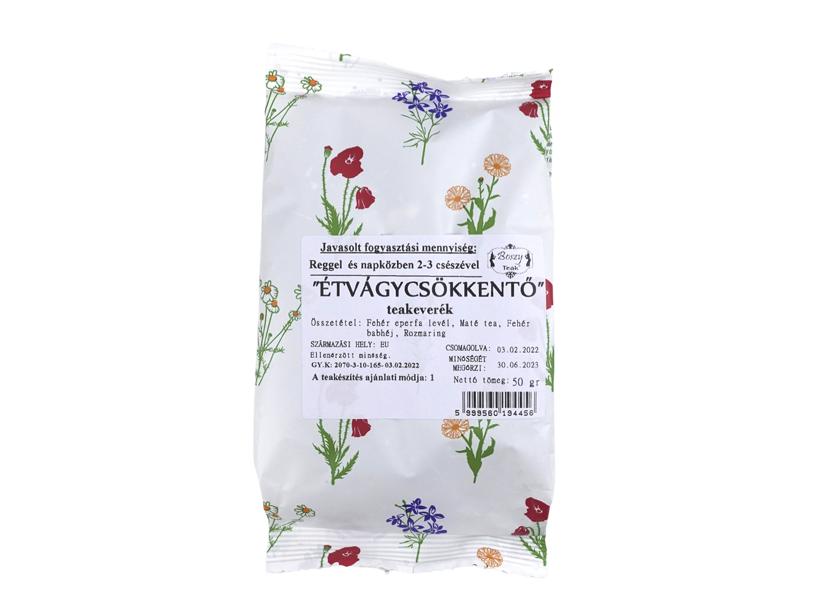 BOSZY TEA ÉTVÁGYCSÖKKENTŐ TEAKEVERÉK 50G