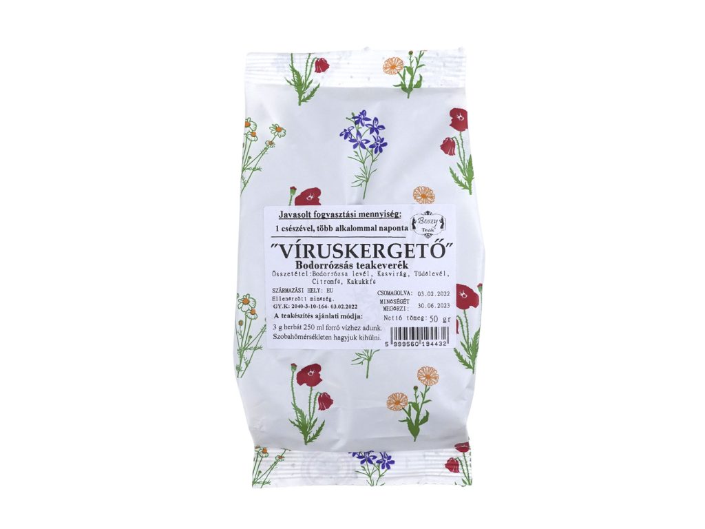 BOSZY TEA VÍRUSKERGETŐ BODORRÓZSÁS TEAKEVERÉK 50G