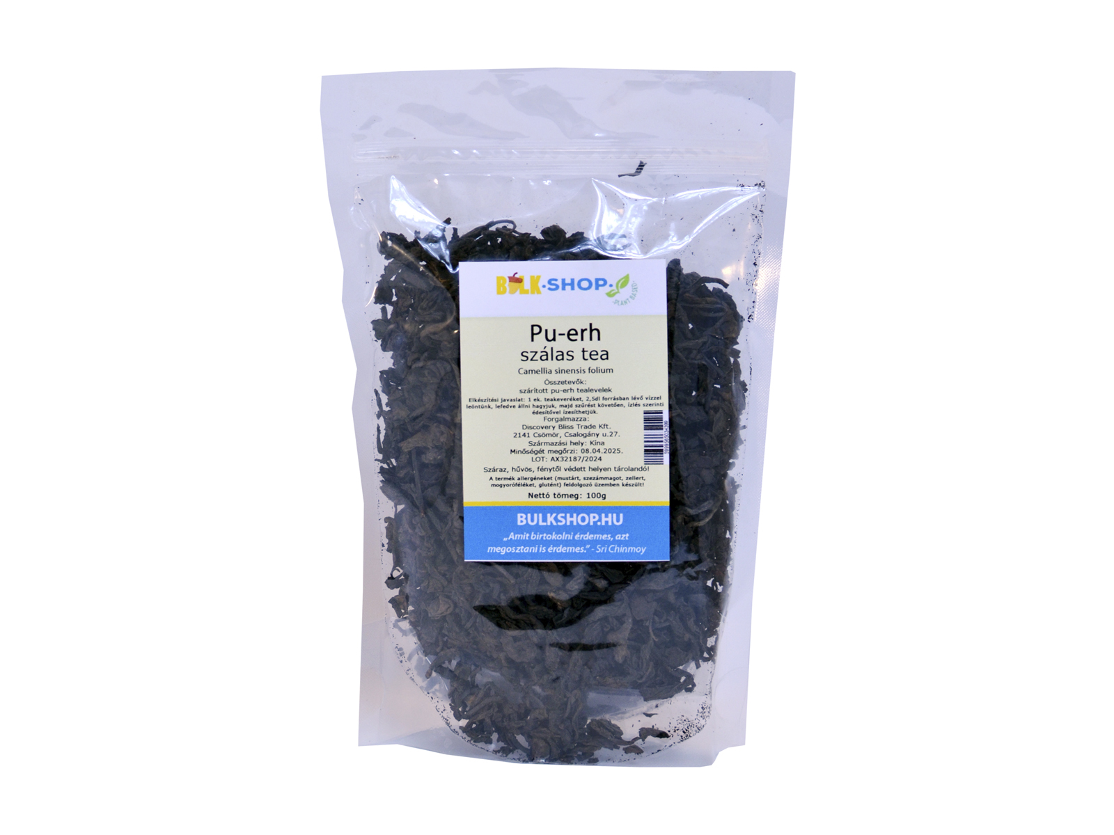 BULKSHOP PU ERH TEA 100G