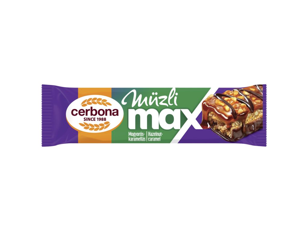CERBONA MAX MÜZLISZELET MOGYORÓ-KARAMELL 30G