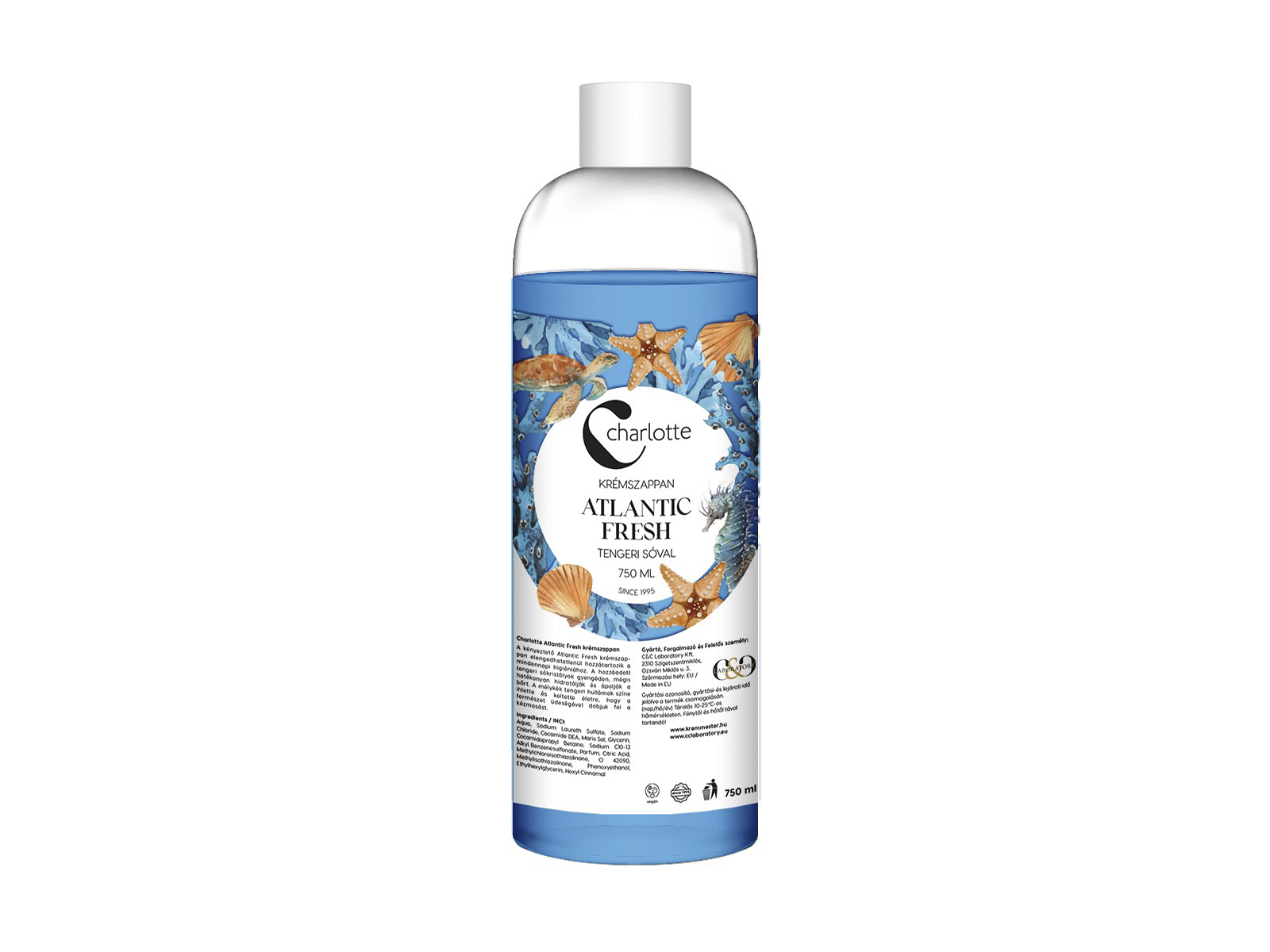CHARLOTTE KRÉMSZAPPAN ATLANTIC FRESH TENGERI SÓVAL UTÁNTÖLTŐ 750ML