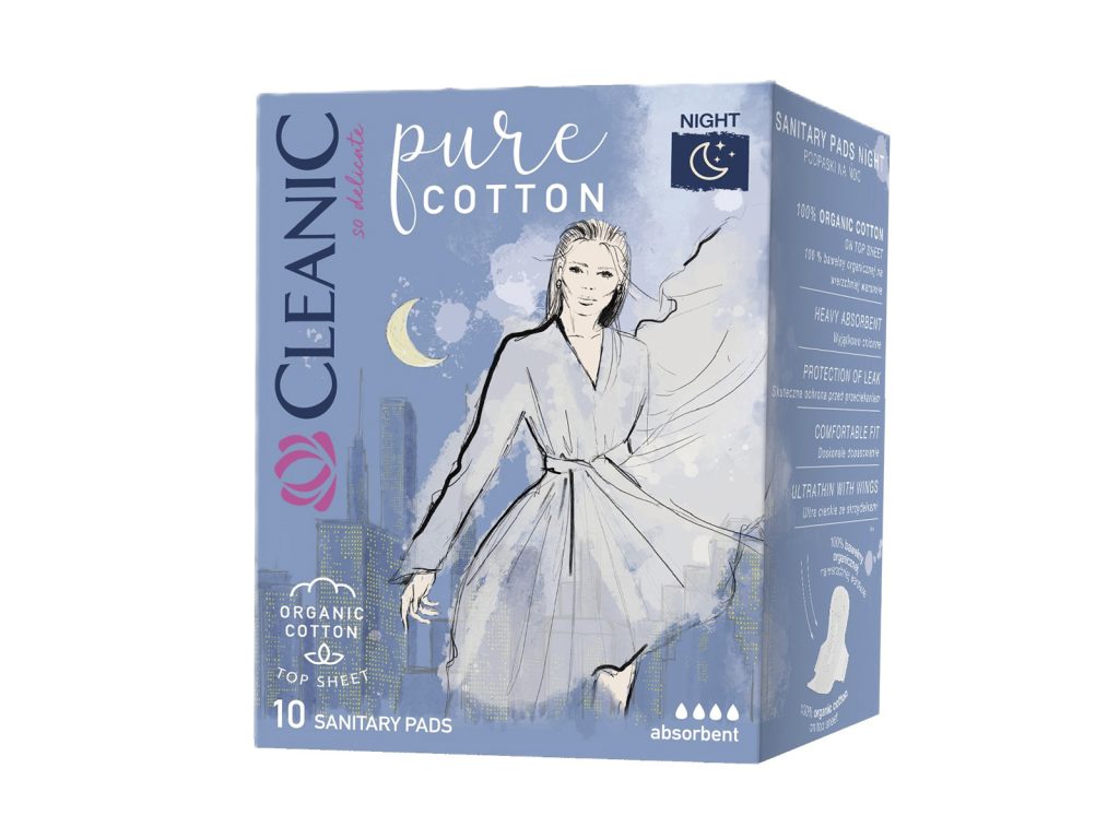 CLEANIC PURE COTTON EGÉSZSÉGÜGYI BETÉT - ÉJSZAKAI 10DB