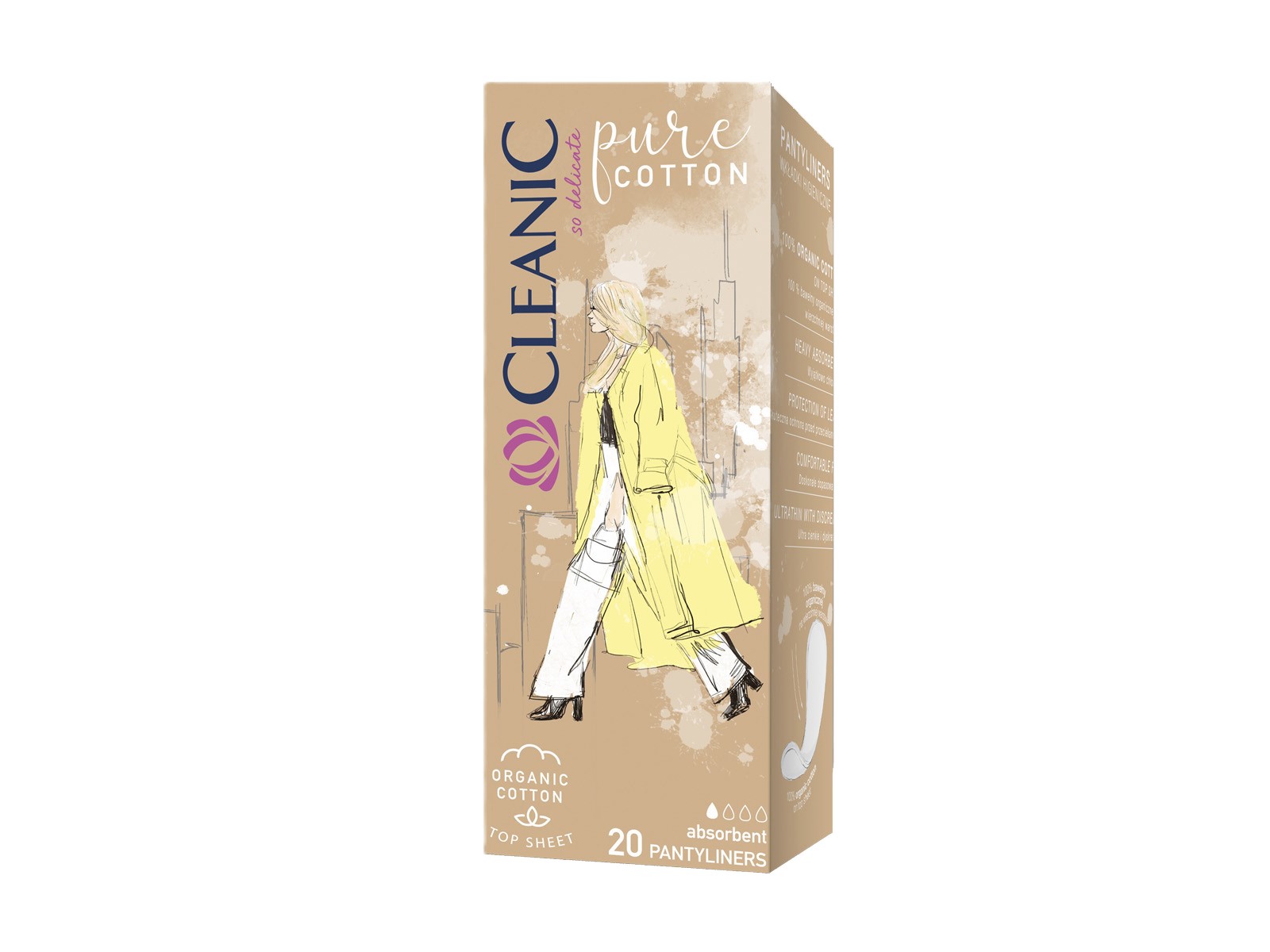 CLEANIC PURE COTTON TISZTASÁGI BETÉT 20DB