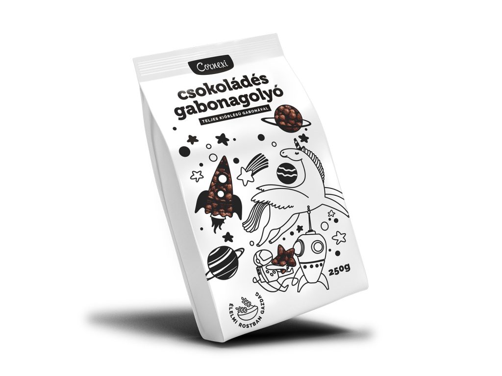 CORNEXI CSOKOLÁDÉS GABONAGOLYÓ TELJES KIŐRLÉSŰ GABONÁBÓL 250G
