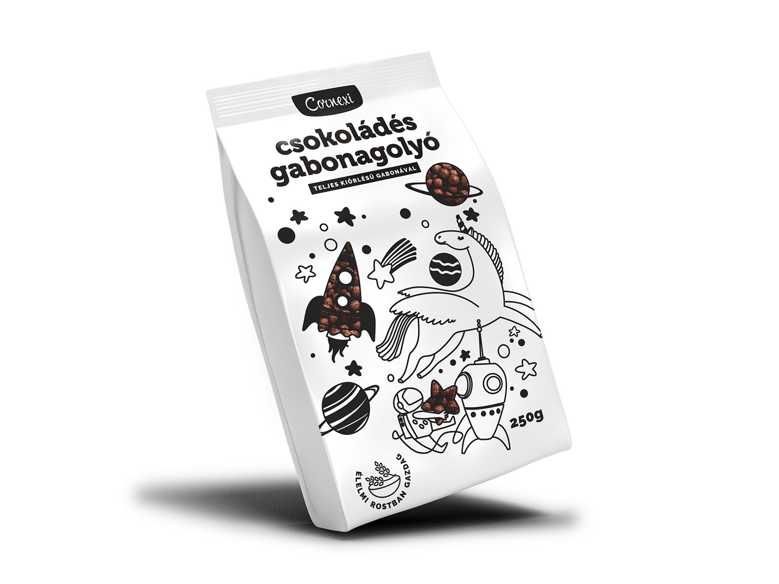 CORNEXI CSOKOLÁDÉS GABONAGOLYÓ TELJES KIŐRLÉSŰ GABONÁBÓL 250G