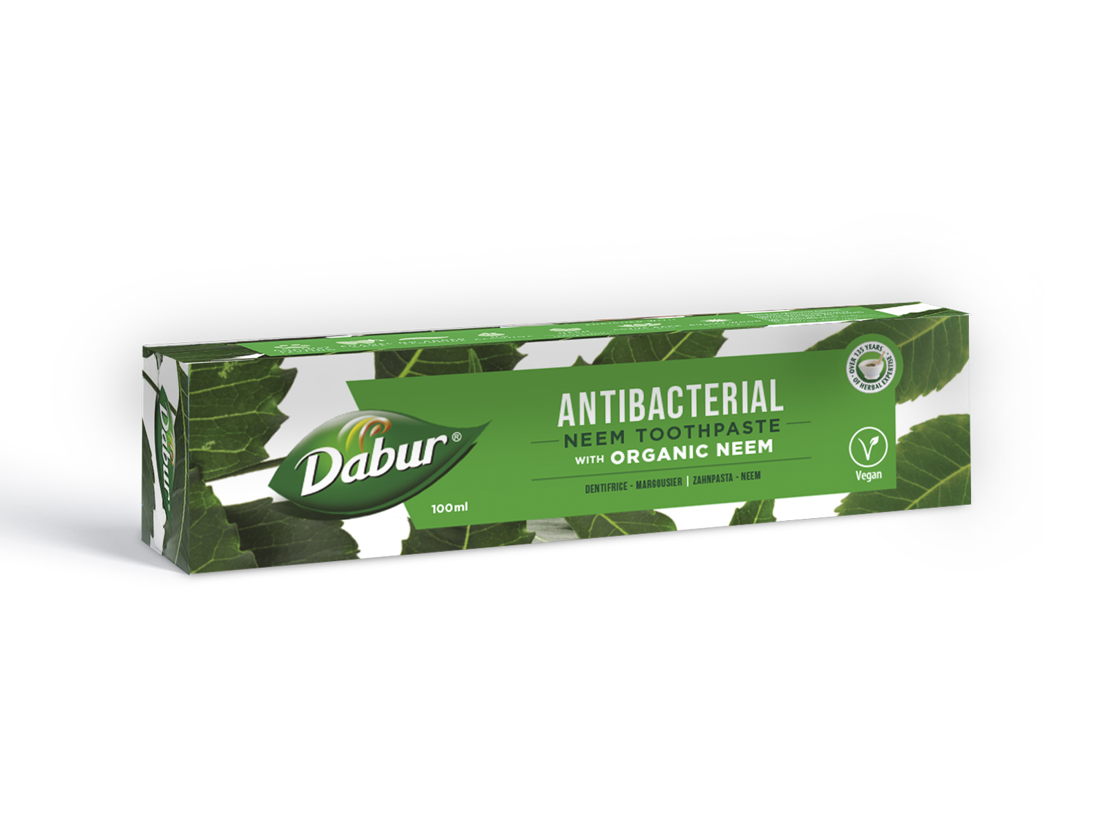 DABUR FLUORIDMENTES GYÓGYNÖVÉNYES FOGKRÉM ORGANIKUS NEEM-MEL 100ML