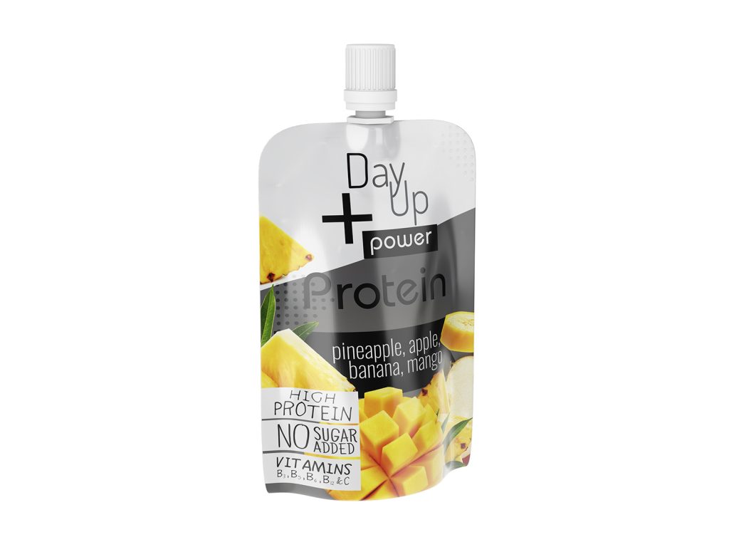 DAYUP POWER PROTEIN ANANÁSZPÜRÉ ALMAVAL, BANÁNNAL, MANGÓVAL 100G