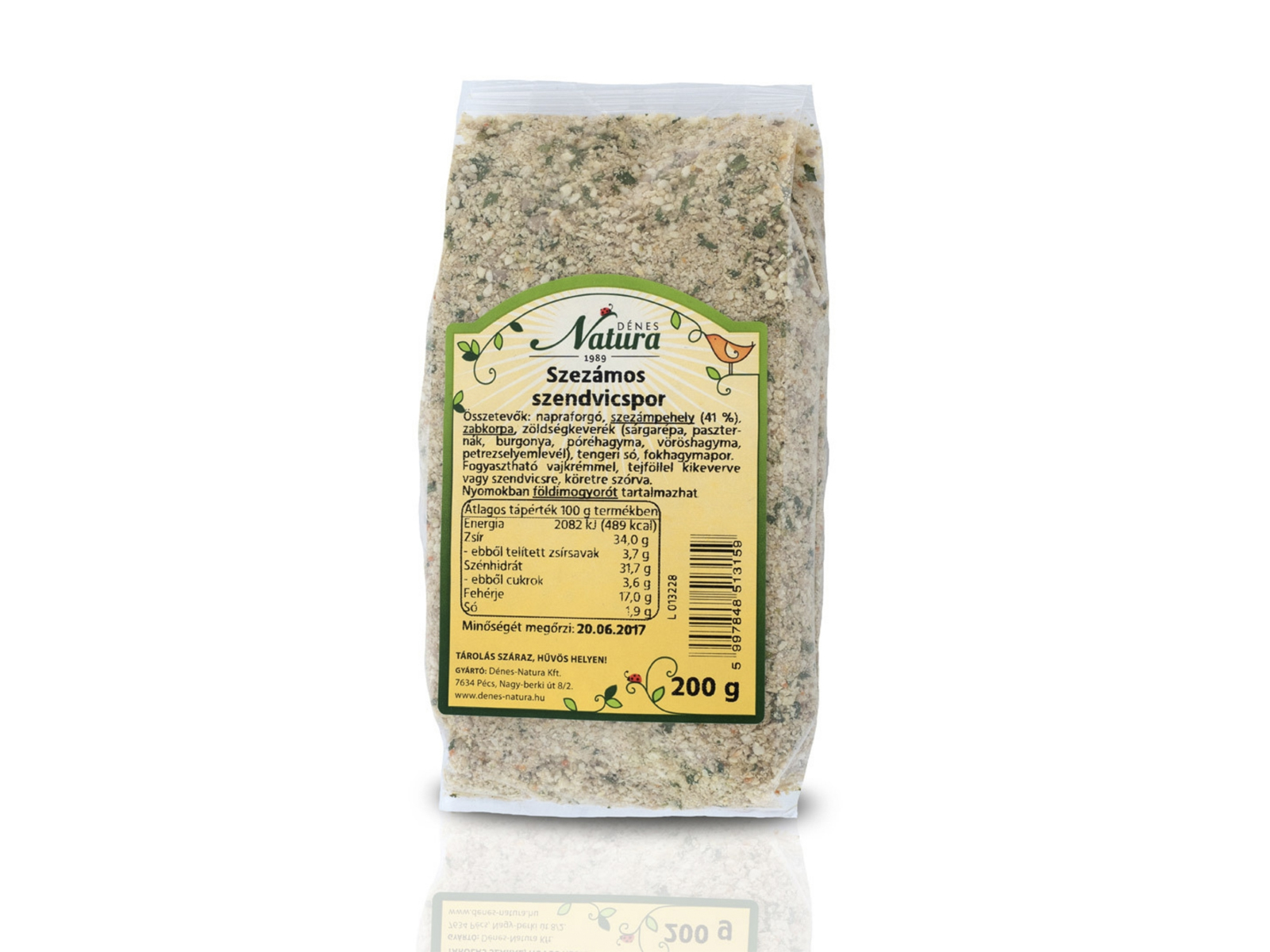 DÉNES NATURA SZEZÁMOS SZENDVICSPOR 200G