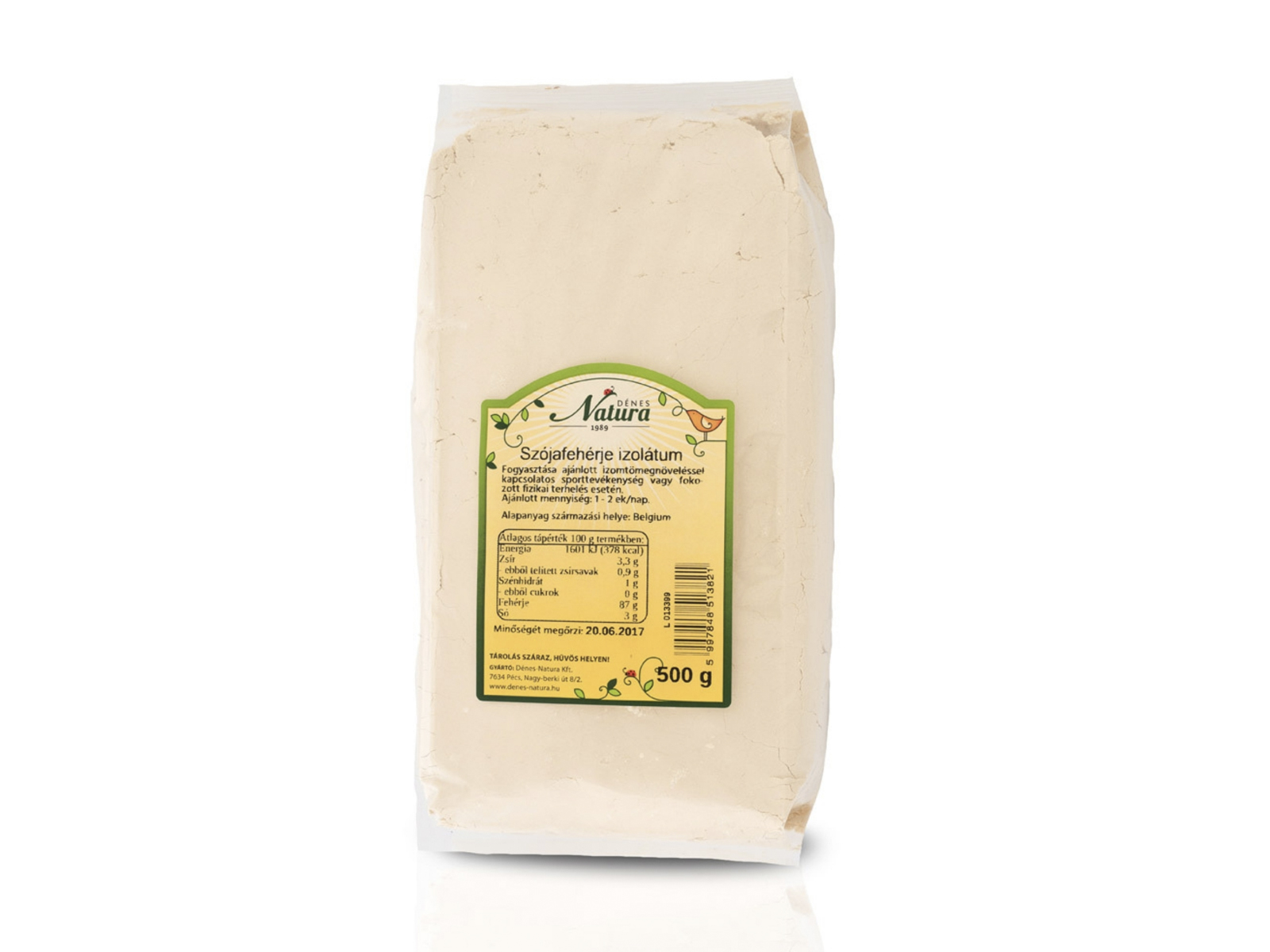 DÉNES NATURA SZÓJAFEHÉRJE IZOLÁTUM 500G