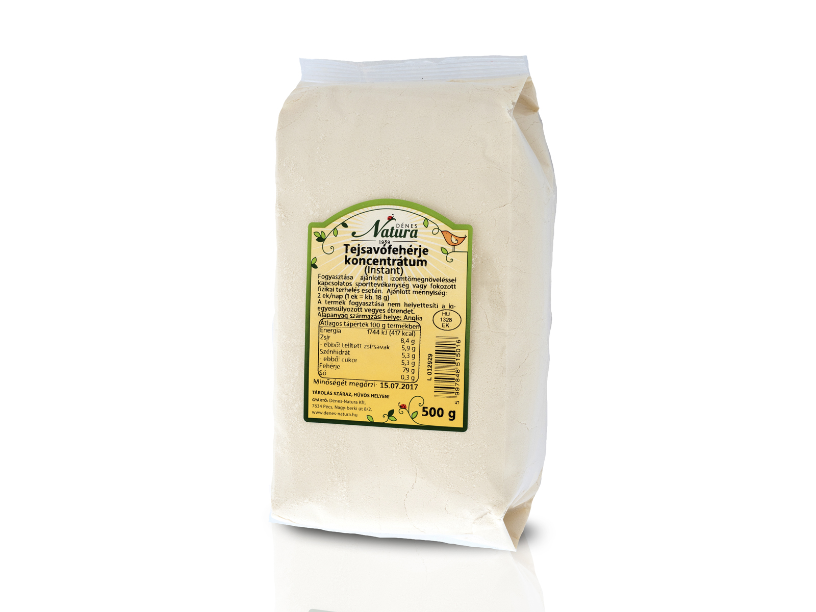 DÉNES NATURA TEJSAVÓ FEHÉRJE KONCENTRÁTUM 500G
