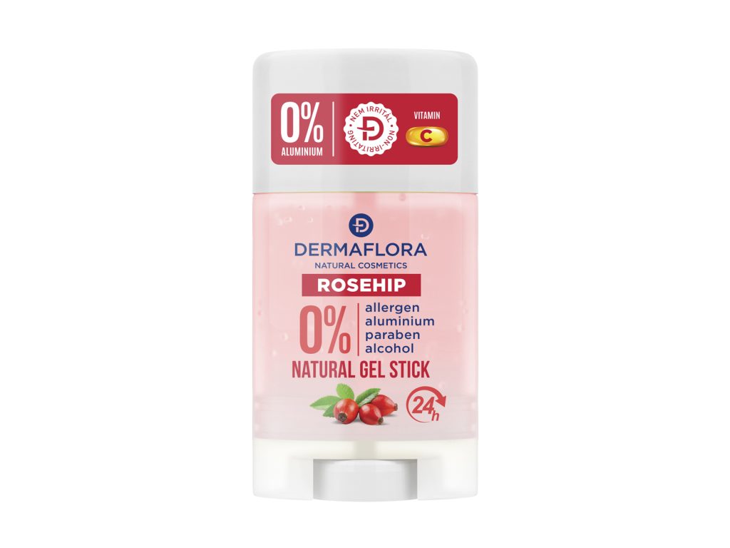 DERMAFLORA 0% DEO GÉL STIFT CSIPKEBOGYÓ OLAJJAL ÉS C-VITAMINNAL 50ML