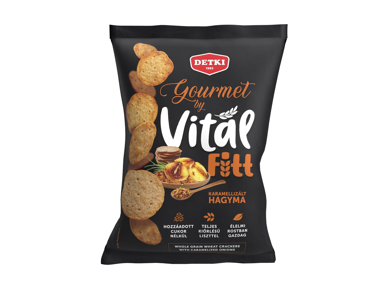 DETKI GOURMET VITAL FITT TELJES KIŐRLÉSŰ KRÉKER KARAMELLIZÁLT HAGYMÁS HCN 100G