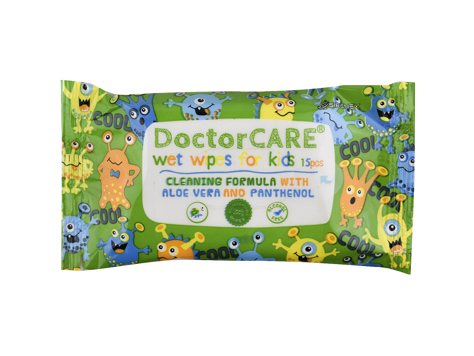 DOCTOR CARE HYPOALLERGÉN NEDVES TÖRLŐKENDŐ GYERMEKEKNEK 100% BIOLÓGIAILAG LEBOMLÓ 15DB