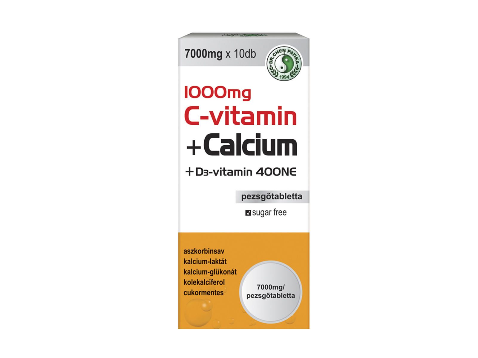 DR.CHEN C-VITAMIN 1000MG+KALCIUM 170MG+D-VITAMIN 400NE PEZSGŐTABLETTA 10DB