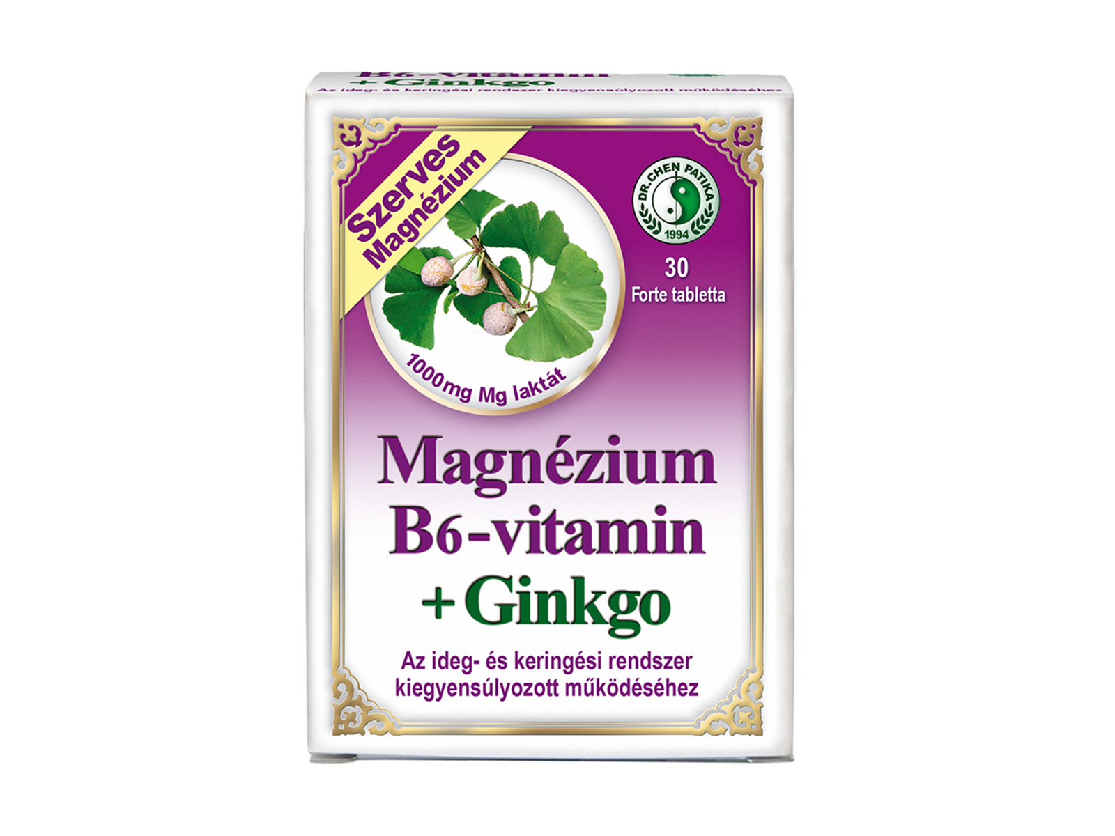 DR.CHEN MAGNÉZIUM B6+GINKGO FORTE TABLETTA 30DB
