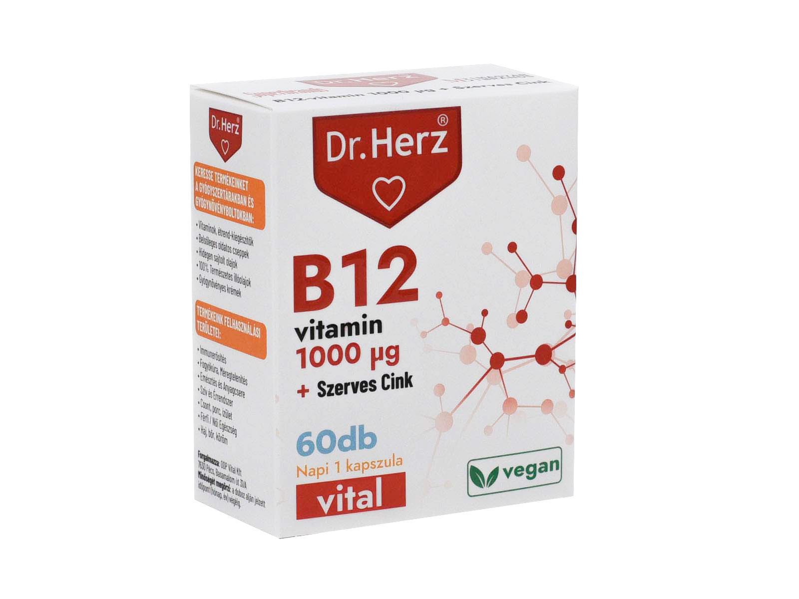DR. HERZ B12 1000 MCG + SZERVES CINK KAPSZULA 60DB