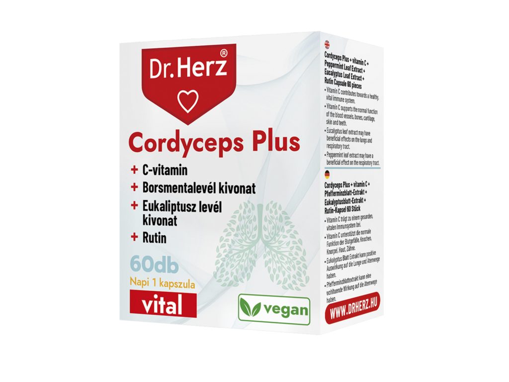 DR. HERZ CORDYCEPS PLUS+C-VITAMIN KAPSZULA 60DB