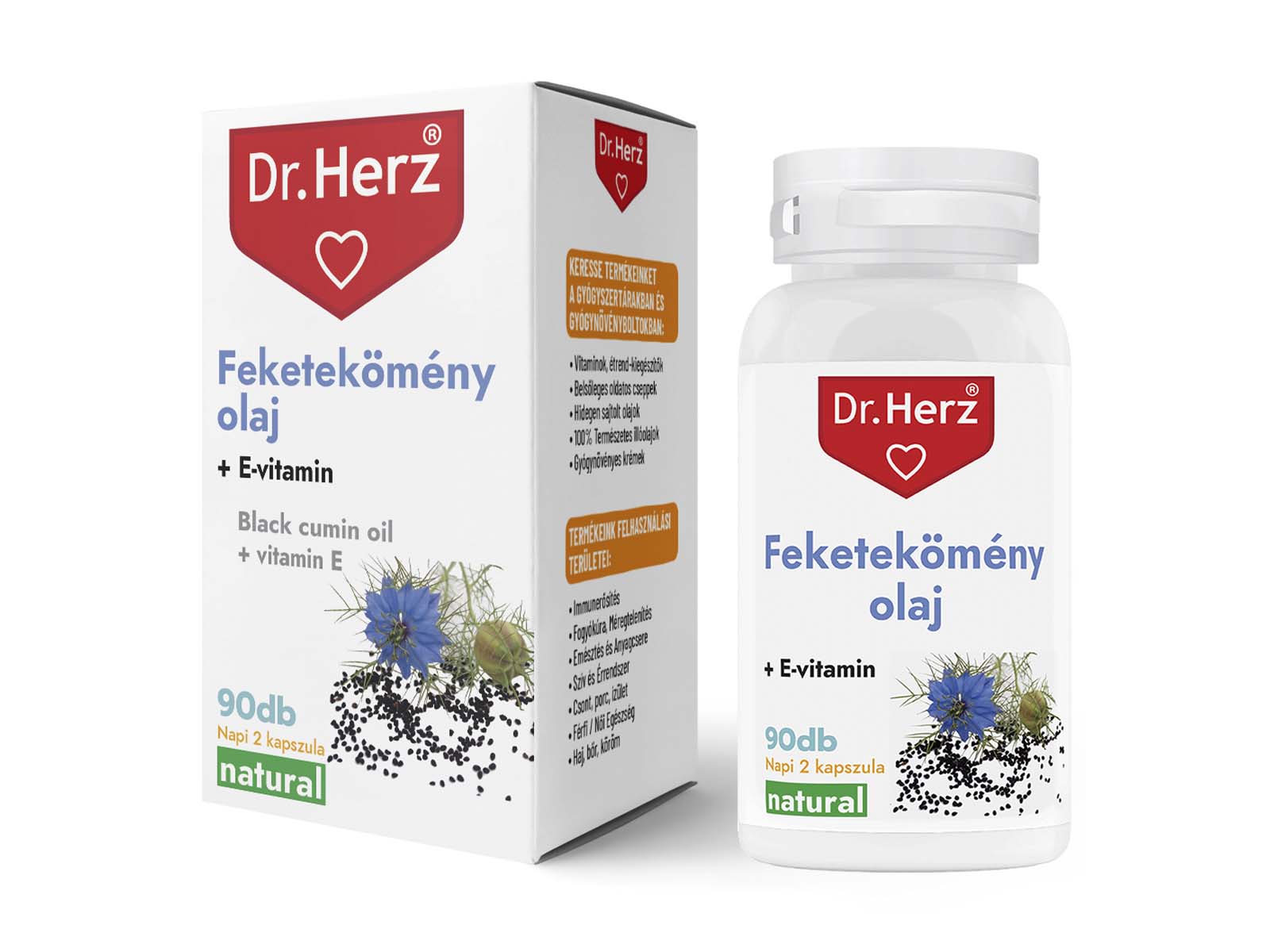 DR. HERZ FEKETEKÖMÉNY OLAJ 500MG KAPSZULA 90DB