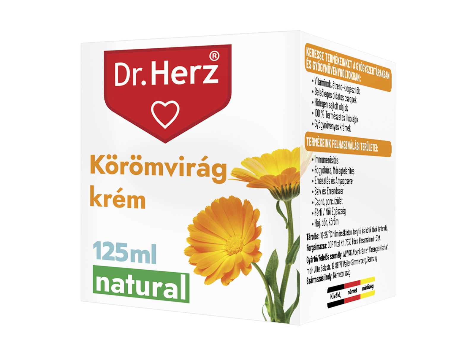 DR. HERZ KÖRÖMVIRÁG KRÉM 125ML