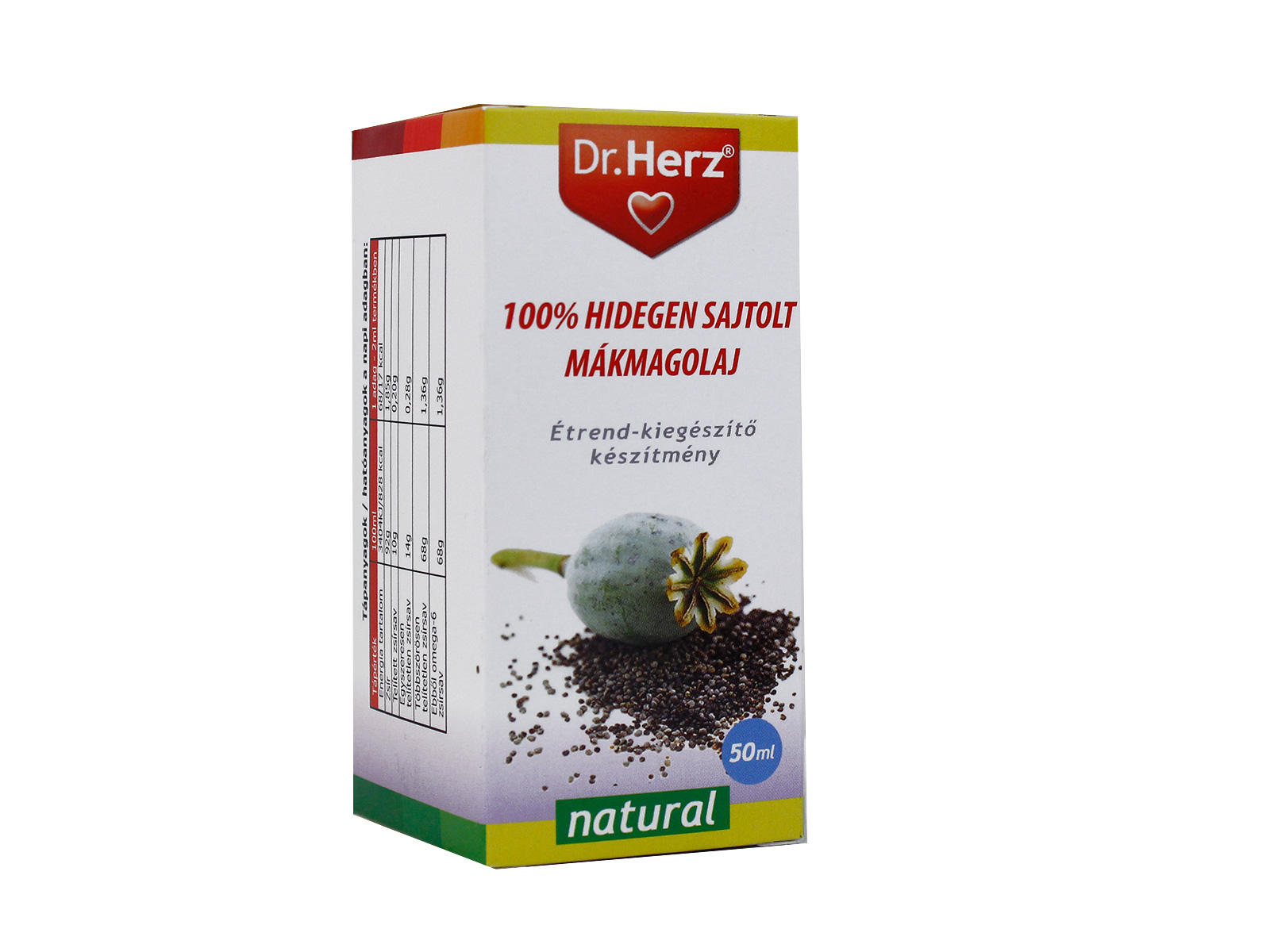 DR. HERZ MÁKMAGOLAJ 100% HIDEGEN SAJTOLT 50ML