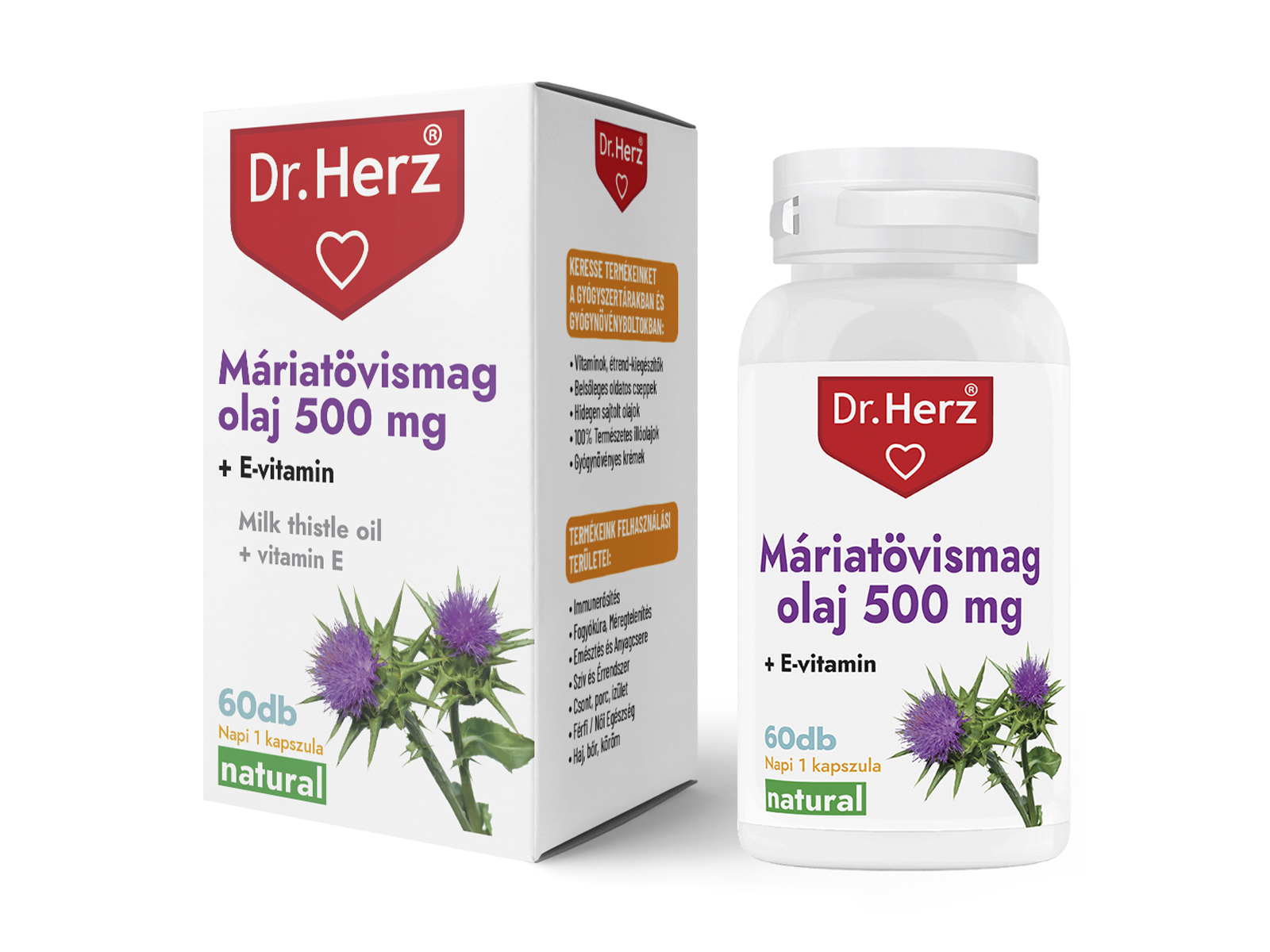 DR. HERZ MÁRIATÖVISMAG OLAJ 500MG KAPSZULA 60DB