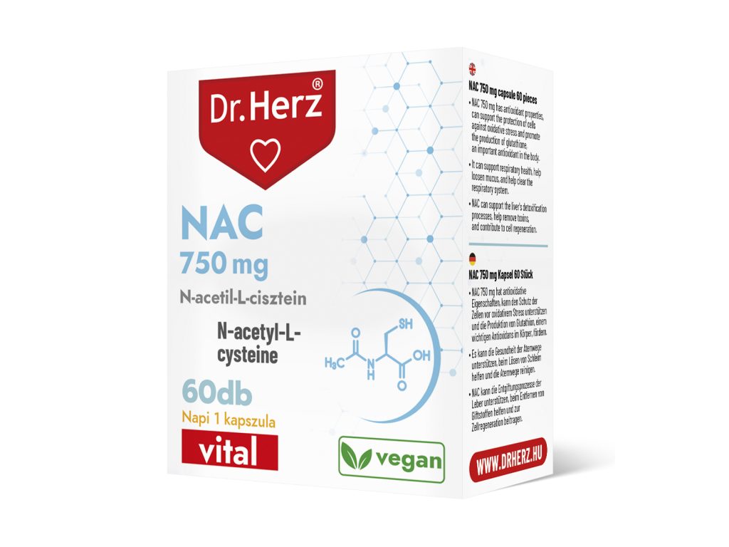 DR. HERZ NAC 750MG KAPSZULA 60DB