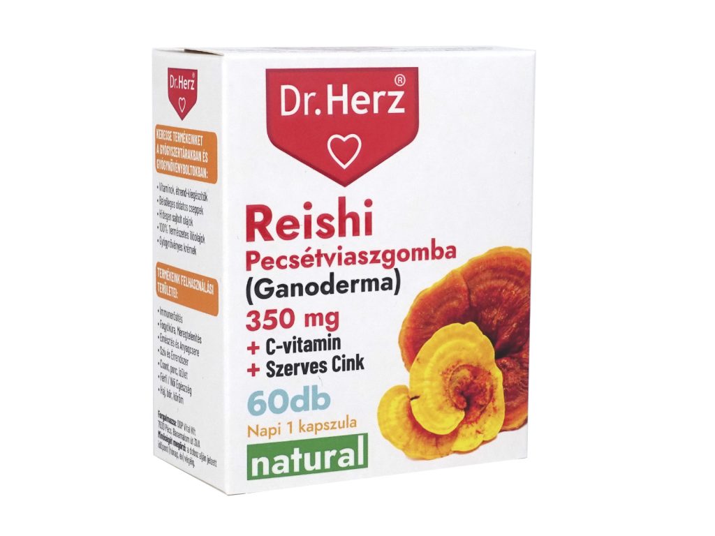 DR. HERZ  REISHI 350 MG + C-VITAMIN + SZERVES CINK KAPSZULA 60DB