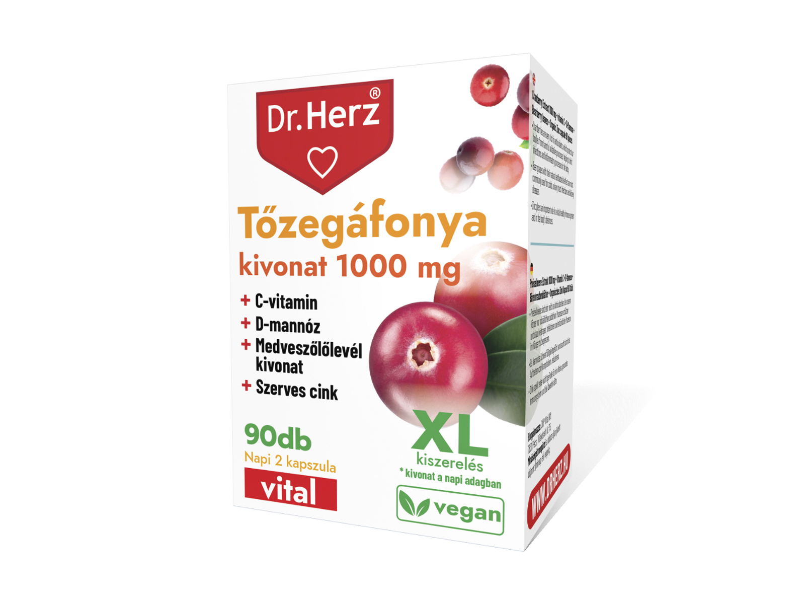 DR. HERZ XL TŐZEGÁFONYA KIVONAT 1000MG 90DB