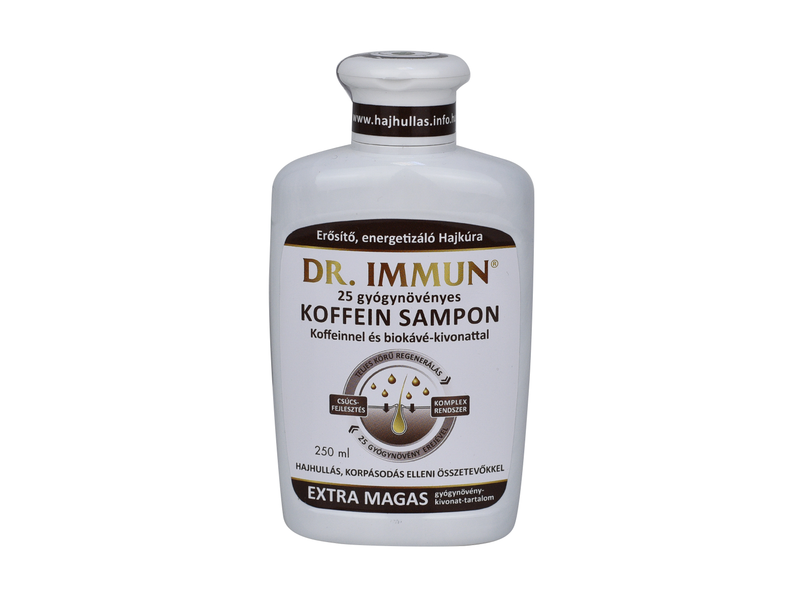 DR. IMMUN KOFFEINES SAMPON HAJHULLÁS ÉS KORPÁSODÁS ELLEN 250ML