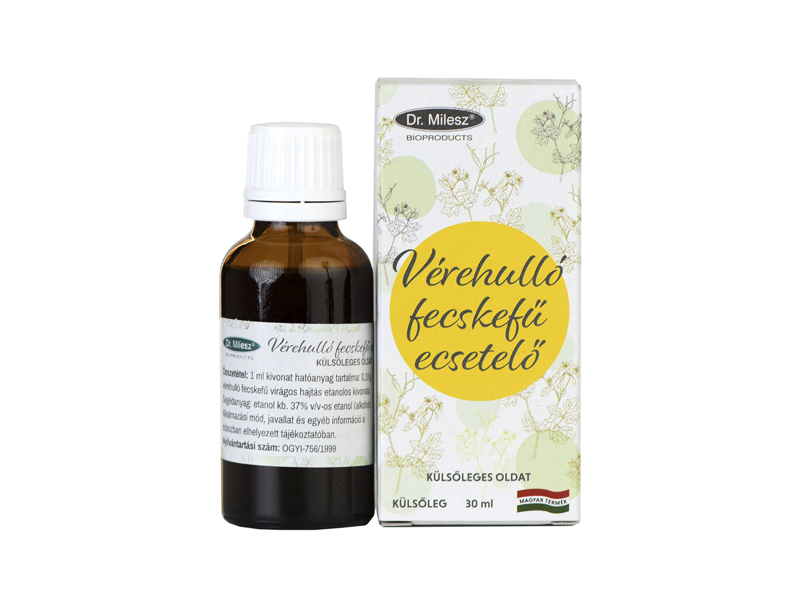 DR.MILESZ VÉREHULLÓ FECSKEFŰ KÜLSŐLEGES OLDAT 30ML