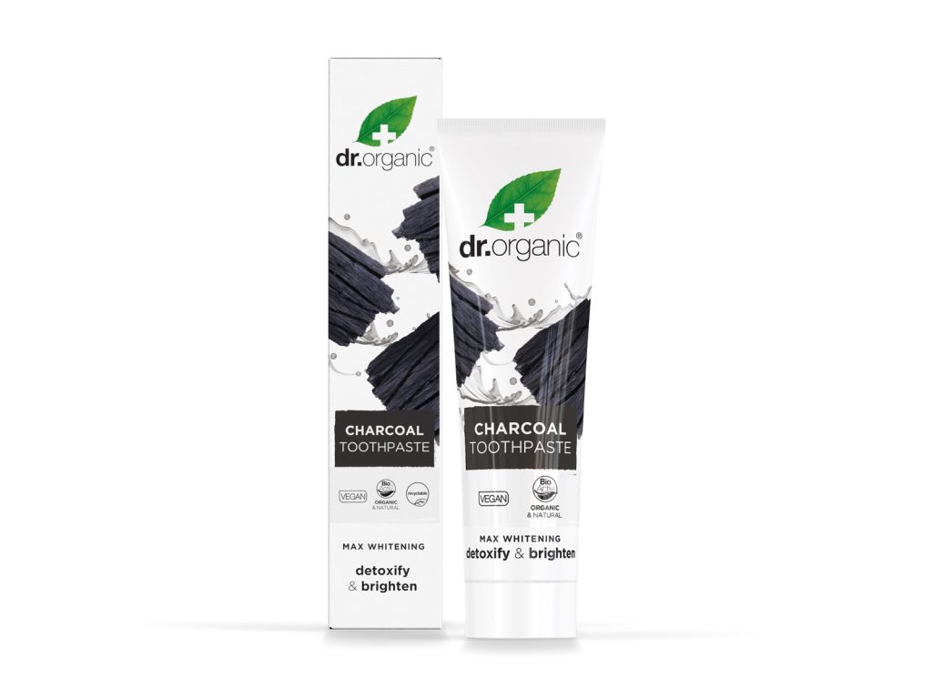 DR.ORGANIC CHARCOAL EXTRA FEHÉRÍTŐ FOGKRÉM AKTÍV SZÉNNEL 100ML