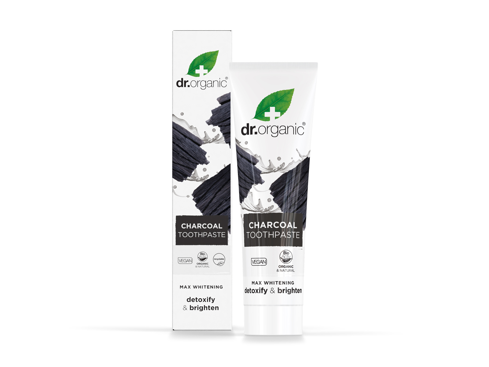 DR.ORGANIC CHARCOAL EXTRA FEHÉRÍTŐ FOGKRÉM AKTÍV SZÉNNEL 100ML