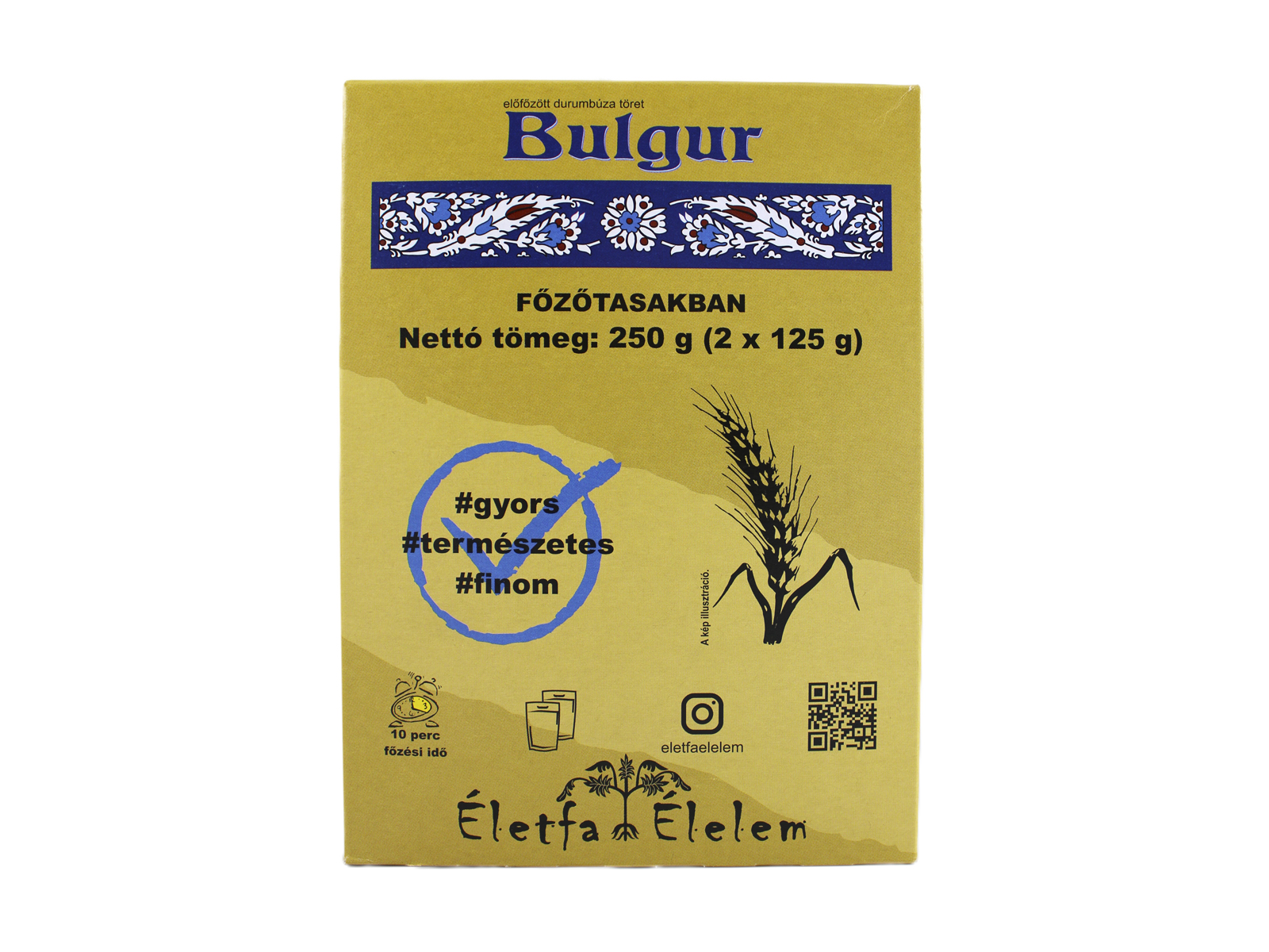 ÉLETFA BULGUR FŐZŐTASAKBAN 2X125G