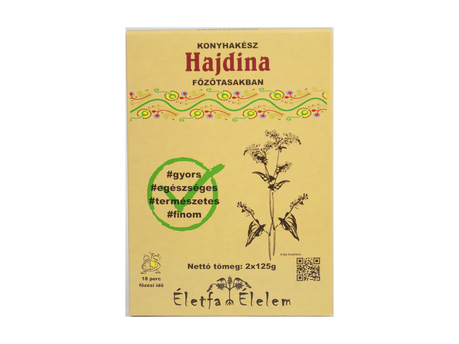 ÉLETFA HAJDINA FŐZŐTASAKBAN 2X125G