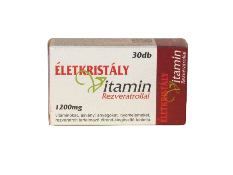 ÉLETKRISTÁLY MULTIVITAMIN TABLETTA REZVERATROLLAL + Q10 30DB