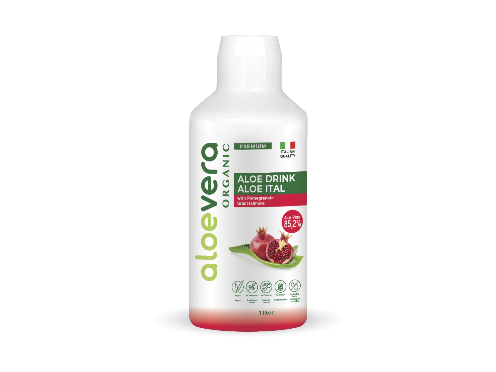 ALOE VERA ORGANIC PRÉMIUM ALOE ITAL GRÁNÁTALMÁVAL 1000ML DRS+50FT BETÉTDÍJ