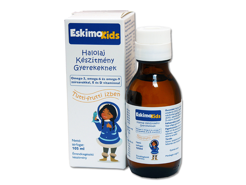 ESKIMO KIDS HALOLAJ SZIRUP GYEREKEKNEK TUTTI-FRUTTI ÍZŰ 105ML