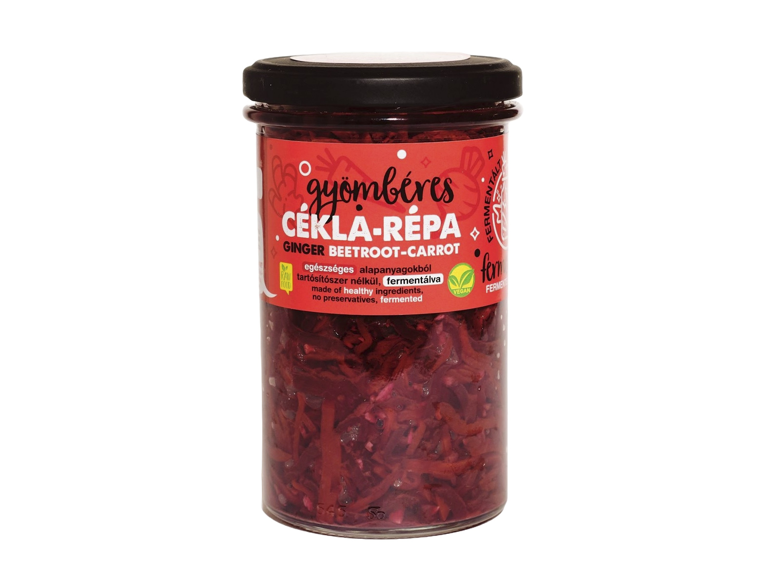 FERMENTINI VEGAN FERMENTÁLT FINOMSÁGOK GYÖMBÉRES CÉKLA-RÉPA 450GR[H]