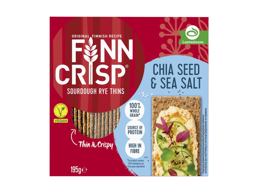 FINN CRISP VÉKONY ROPOGÓS KENYÉR CHIA MAGGAL ÉS TENGERI SÓVAL 195G