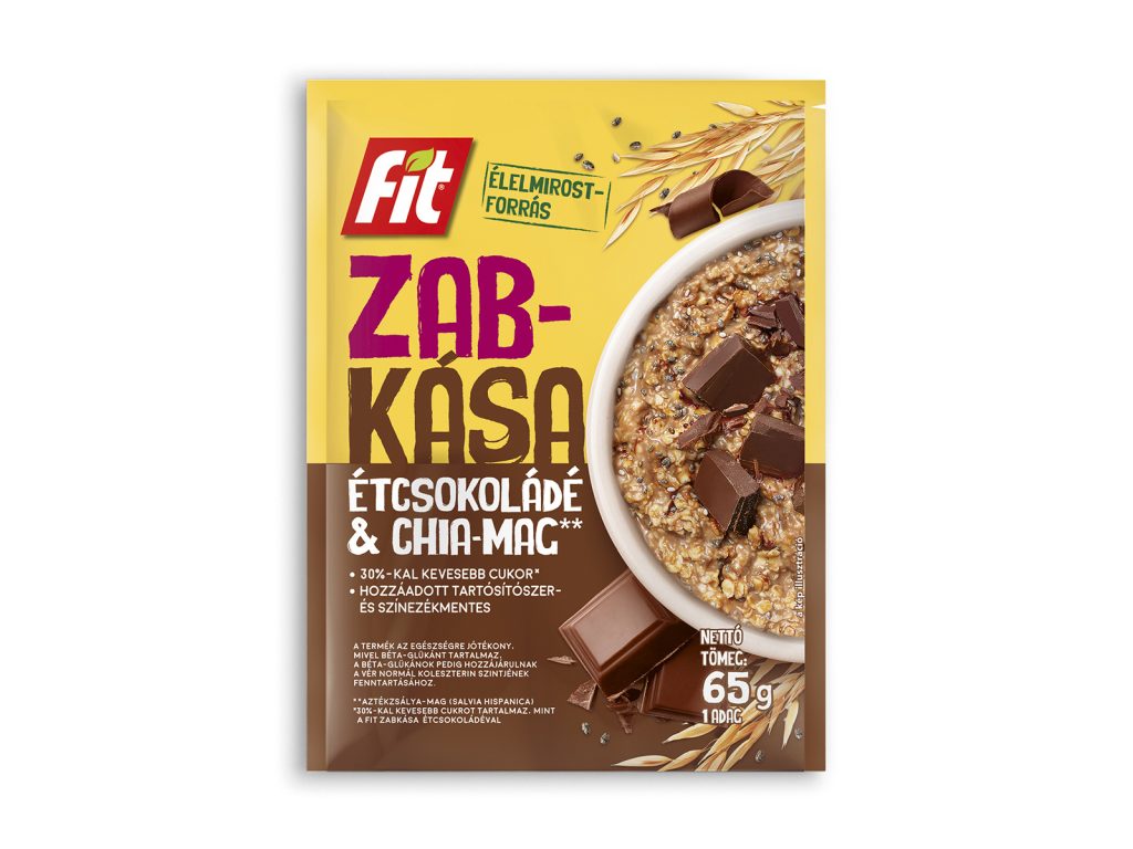 FIT REGGELI ZABKÁSA CHIA MAGGAL ÉS ÉTCSOKOLÁDÉVAL 65G