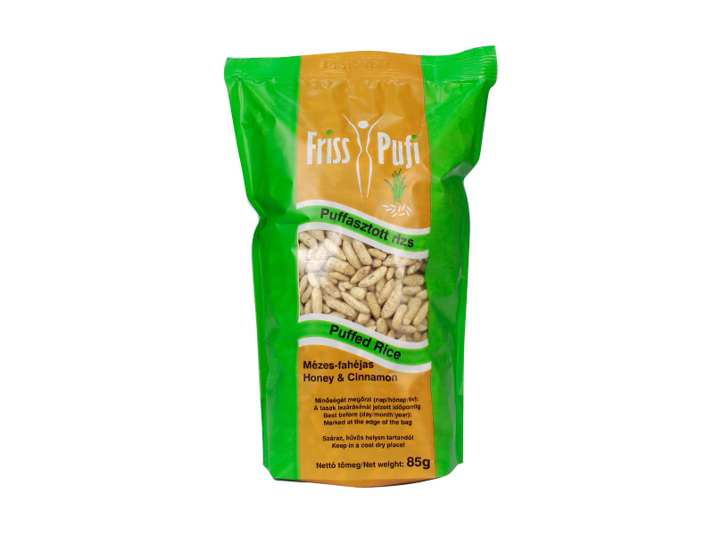 GLUTÉNMENTES MOONRICE PUFFASZTOTT FEHÉR RIZS MÉZES-FAHÉJAS 85G