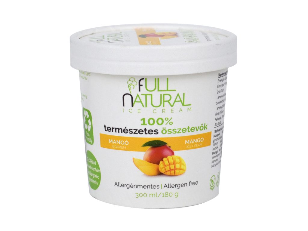 FULL NATURAL VEGÁN ALLERGÉNMENTES MANGÓ JÉGKRÉM 300ML [F]