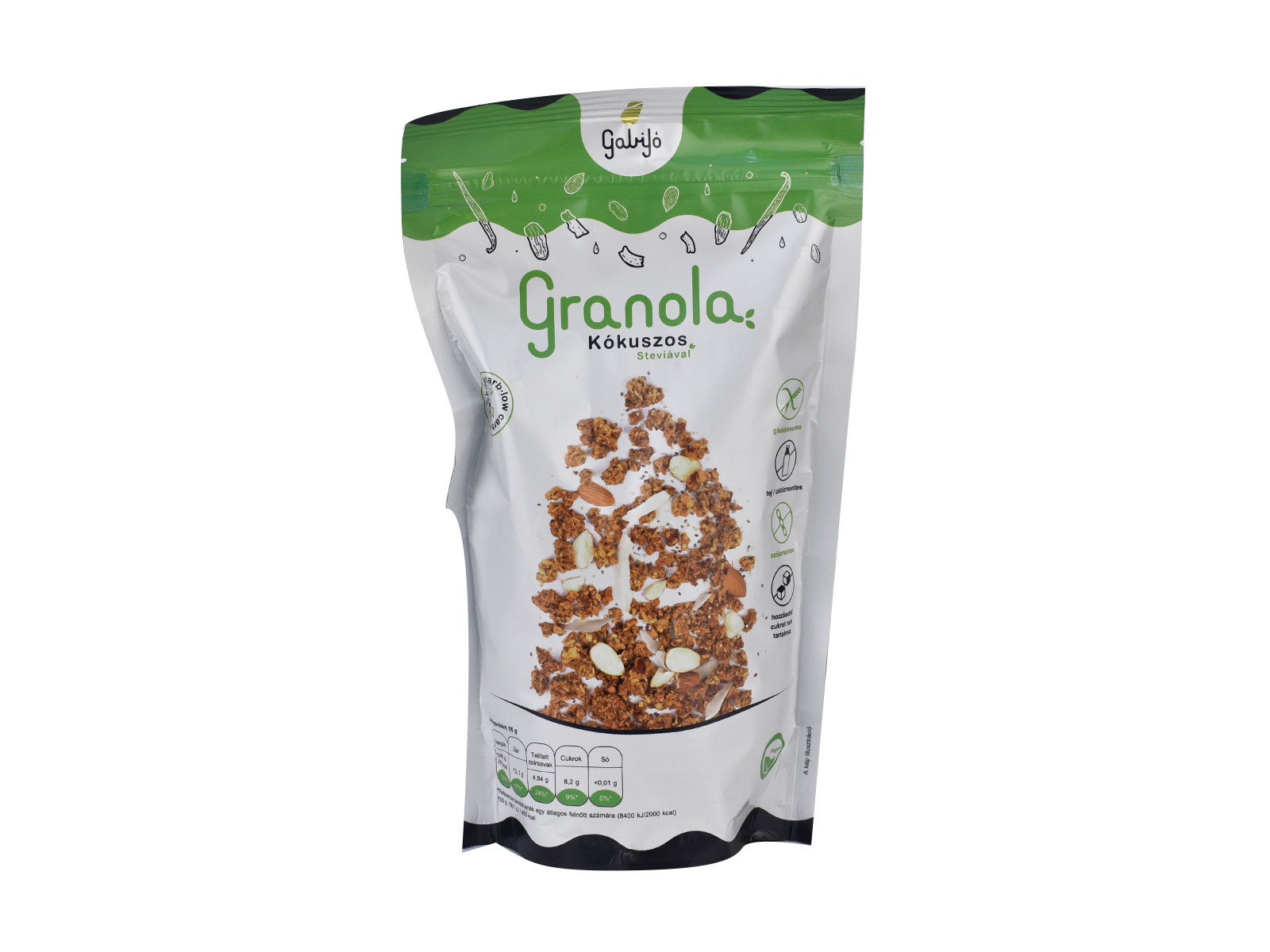 GLUTÉNMENTES GABIYO GRANOLA KÓKUSZOS-MANDULA 275G