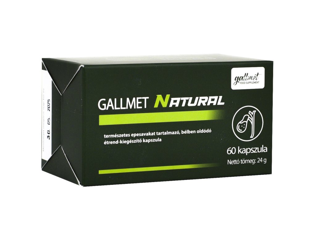 GALLMET NATURAL TERMÉSZETES EPESAVAKAT TARTALMAZÓ KAPSZULA 60DB