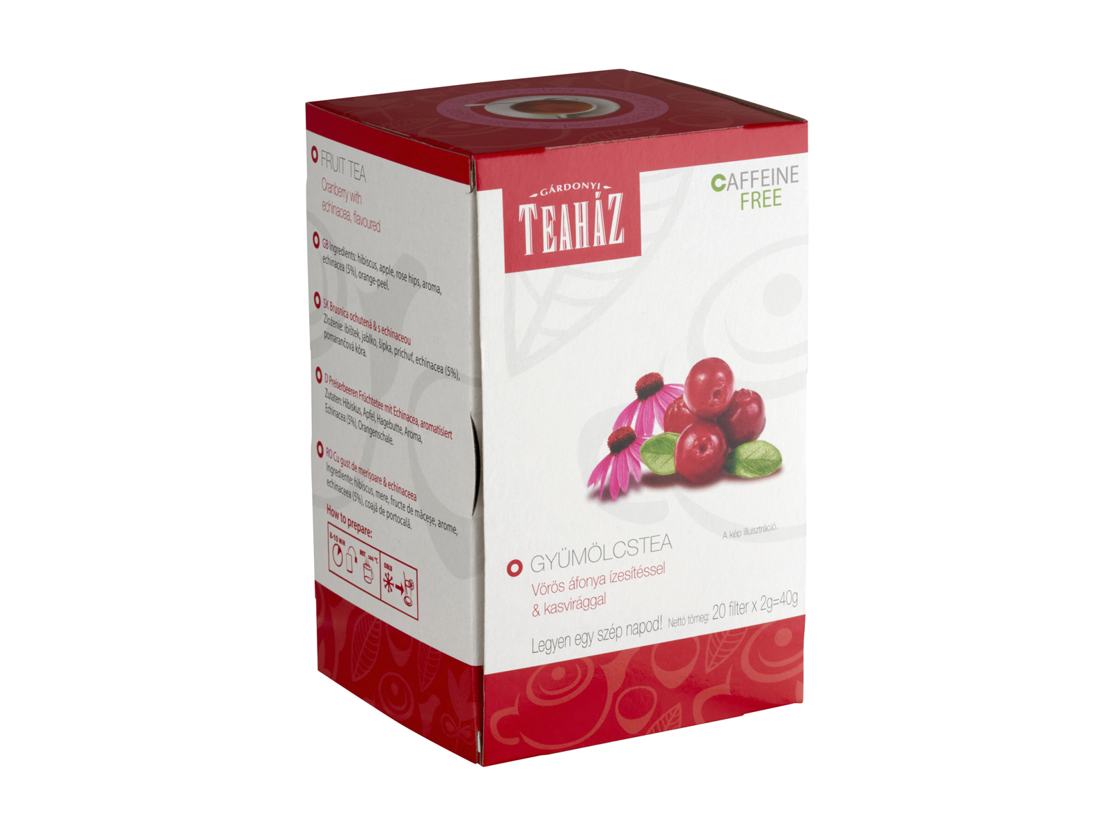 GÁRDONYI TEAHÁZ GYÜMÖLCSTEA VÖRÖSÁFONYA FILTERES 20DB