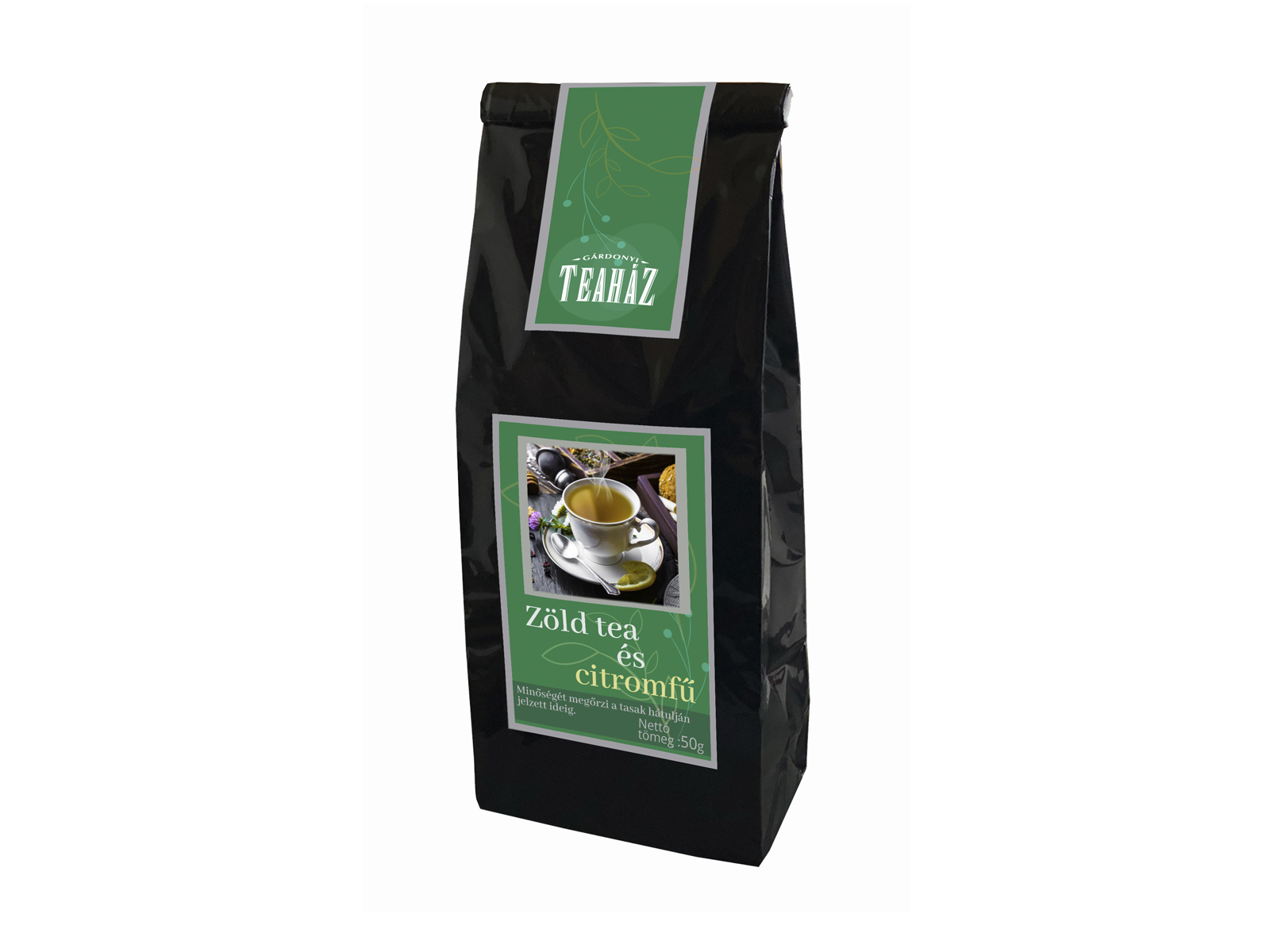 GÁRDONYI TEAHÁZ ZÖLD TEA ÉS CITROMFŰ SZÁLAS 50G