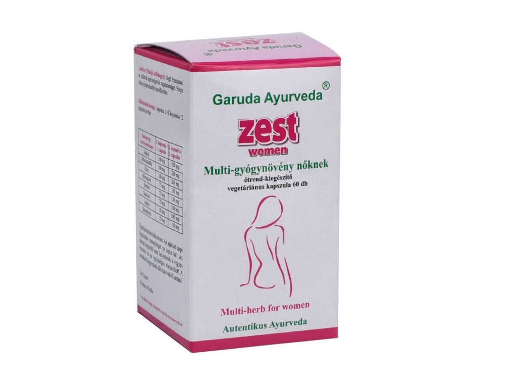 GARUDA AYURVEDA ZEST WOMEN ÉTREND-KIEGÉSZÍTŐ KAPSZULA 60DB