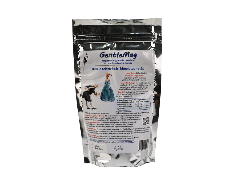 GENTLEMAG MAGNÉZIUM-GLICINÁT TARTALMÚ ITALPOR 216G